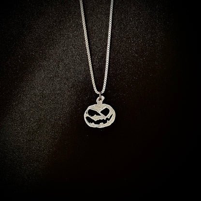 Cast Pewter Spooky Pumpkin Pendant