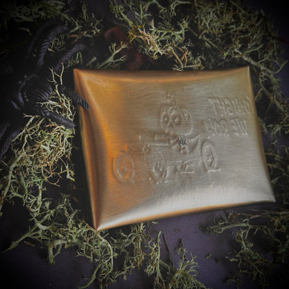 Hand-Forged Brass Trinket Tray “Tonight We Roll”