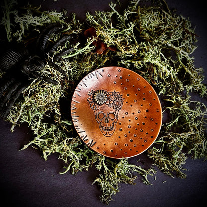 3” Copper Skull Trinket Dish